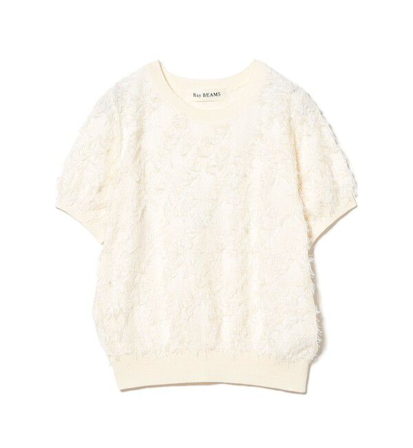 Ray BEAMS 「フリンジ ハーフスリーブ トップス」|その他|OFF_WHITE