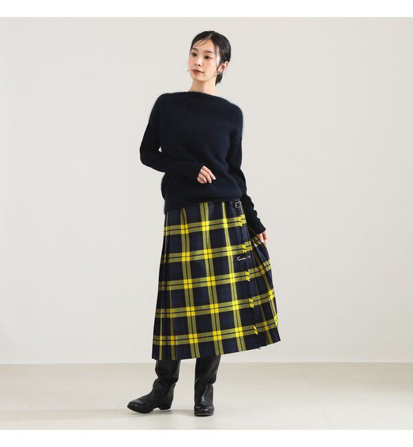 Demi-Luxe BEAMS 「O&rsquo;NEIL OF DUBLIN / ウール ナローベルト キルトスカート」|スカート|