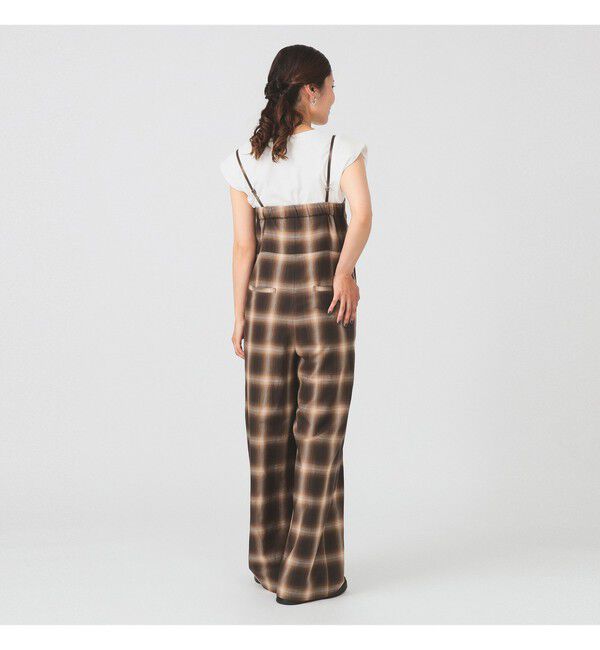 Ray BEAMS 「チェック キャミソール サロペット」|オールインワン|