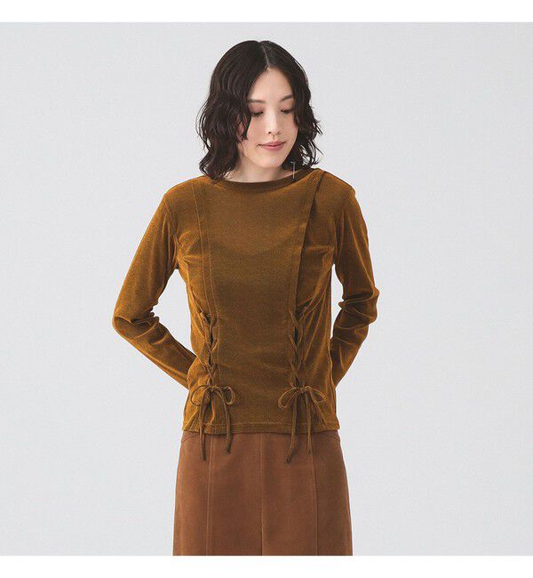 Ray BEAMS 「フロッキー レースアップ トップス」|その他|BROWN