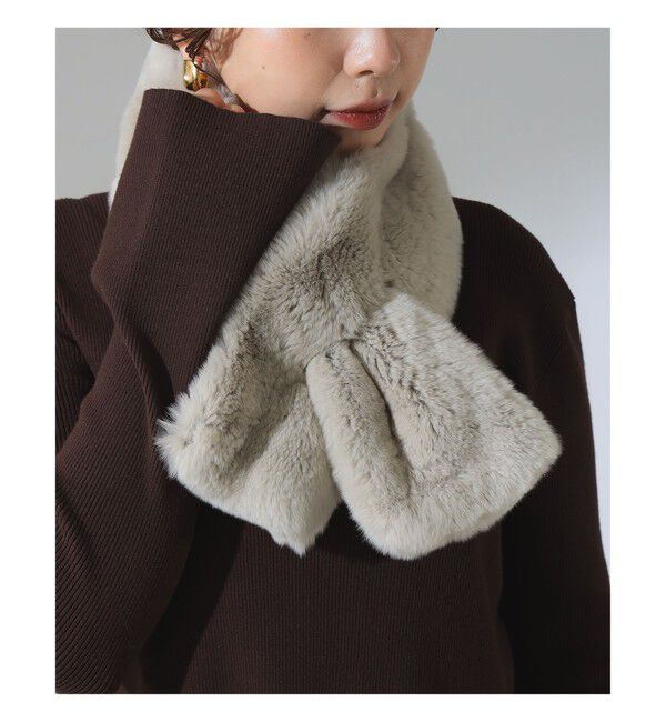 Demi-Luxe BEAMS 「リアル ラビット マフラー」|ストール|