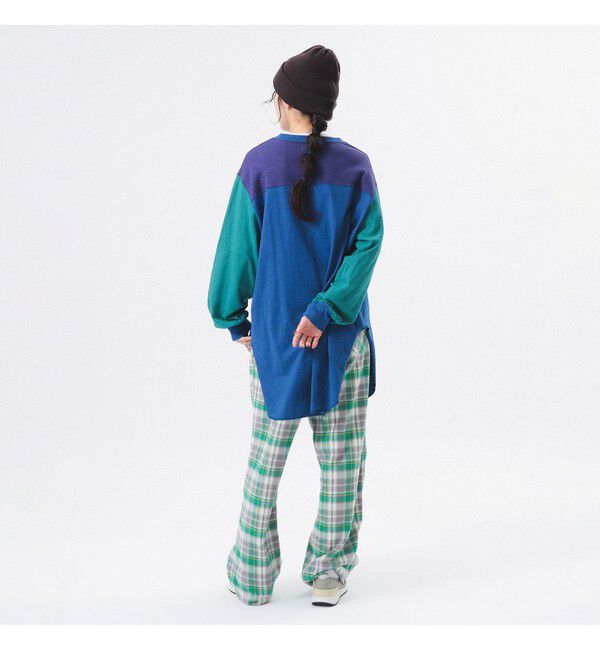 BEAMSBOY「ワーク チェック イージーパンツ」|チノ|