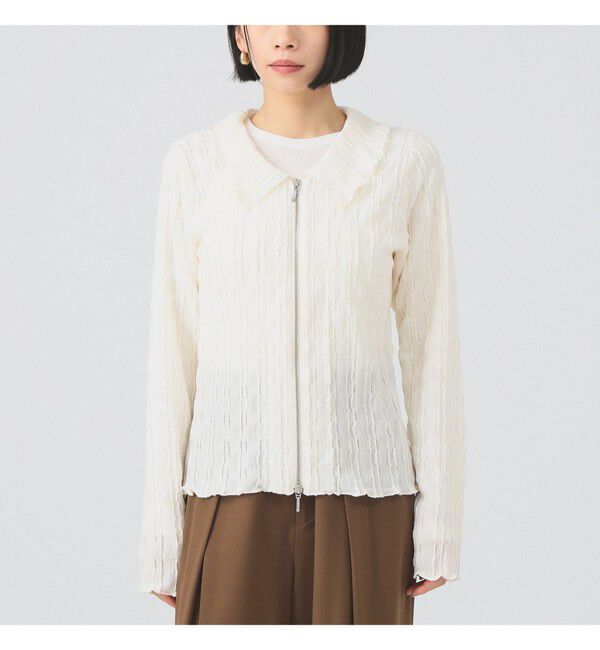 Ray BEAMS 「カット ジャカード ジップ シャツ」|シャツ・ブラウス|