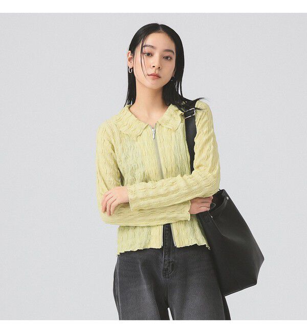 Ray BEAMS 「カット ジャカード ジップ シャツ」|シャツ・ブラウス|