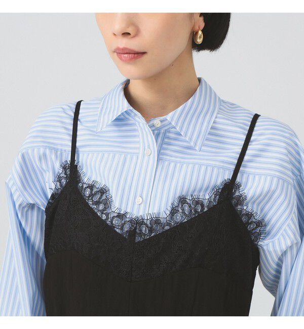 Ray BEAMS 「レース キリカエ キャミワンピース」|ワンピース|