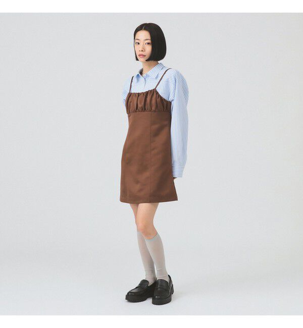 Ray BEAMS 「サテン ミニ キャミソール ワンピース」|ワンピース|
