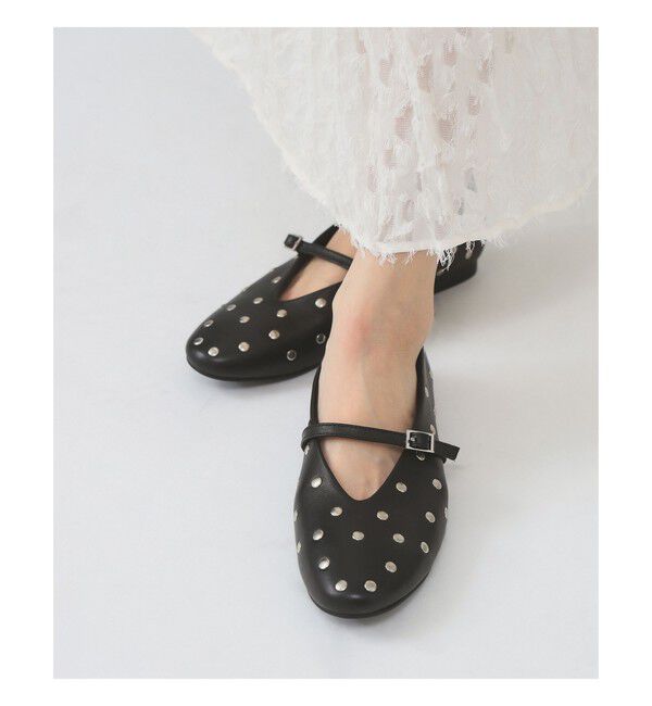 Ray BEAMS 「REMME /  スエード ワンストラップ シューズ」|パンプス|BLACK