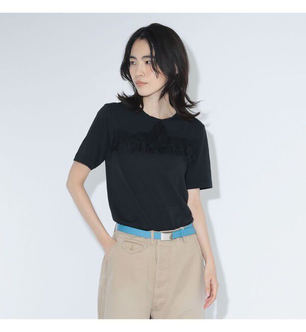 BEAMSBOY「レース タイ ショートスリーブ」|Tシャツ・カットソー|BLACK