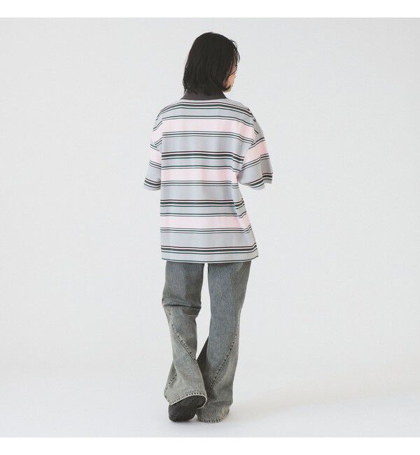 Ray BEAMS 「マルチ ボーダー ビッグ ポロ」|ポロシャツ|