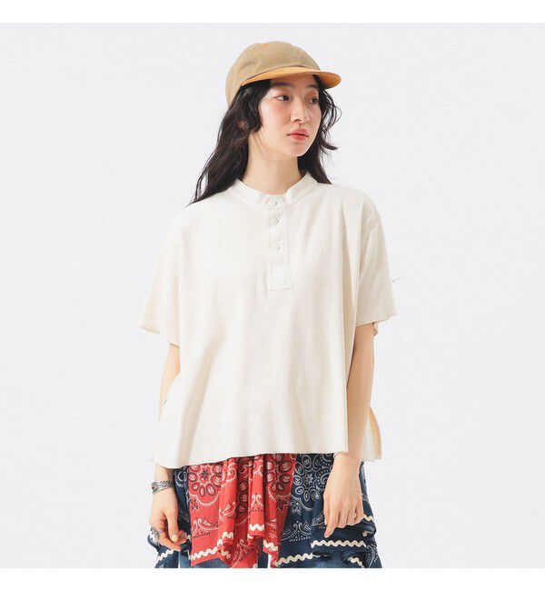 BEAMSBOY「カットオフ ヘンリーネック T」|Tシャツ・カットソー|