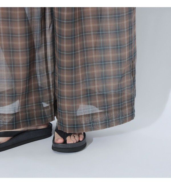 BEAMSBOY「maturely / ボイル チェック ワイド イージー」|チノ|