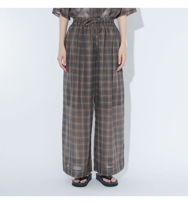 BEAMSBOY「maturely / ボイル チェック ワイド イージー」|チノ|