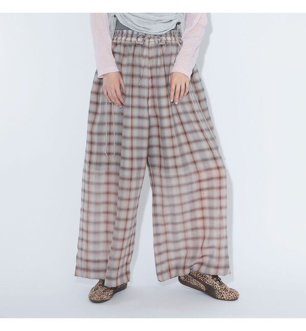 BEAMSBOY「maturely / ボイル チェック ワイド イージー」|チノ|