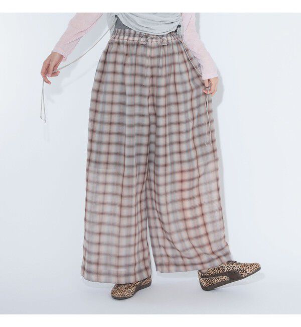 BEAMSBOY「maturely / ボイル チェック ワイド イージー」|チノ|