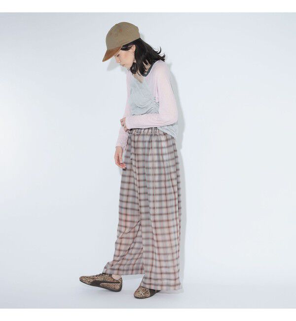 BEAMSBOY「maturely / ボイル チェック ワイド イージー」|チノ|