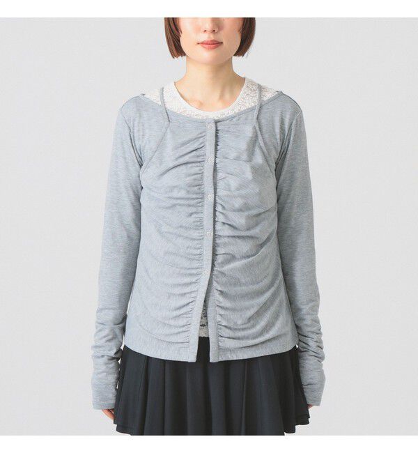 Ray BEAMS 「キャミソール レイヤード ギャザー Tシャツ」|Tシャツ・カットソー|