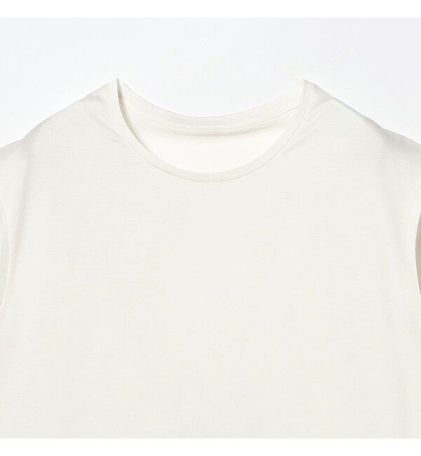 Demi-Luxe BEAMS 「コットン シルク フレンチスリーブ Tシャツ」|Tシャツ・カットソー|