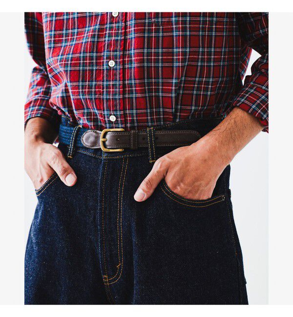 BEAMS PLUS「BEAMS PLUS / Leather Tab Cotton Belt」|ベルト|