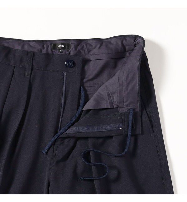 BEAMS「ワイドストレート 2プリーツ  スラックス」|チノ|