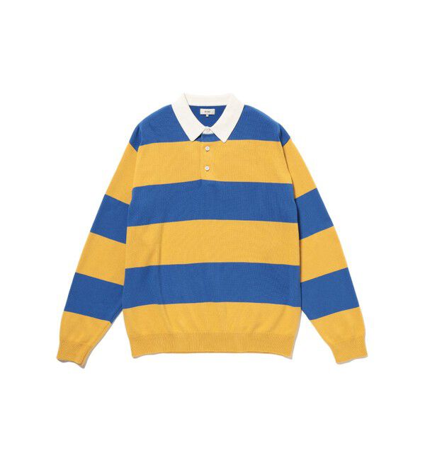 BEAMS「ワイドフィット 7ゲージ ラガー ニットポロシャツ」|ニット・セーター|YELLOW