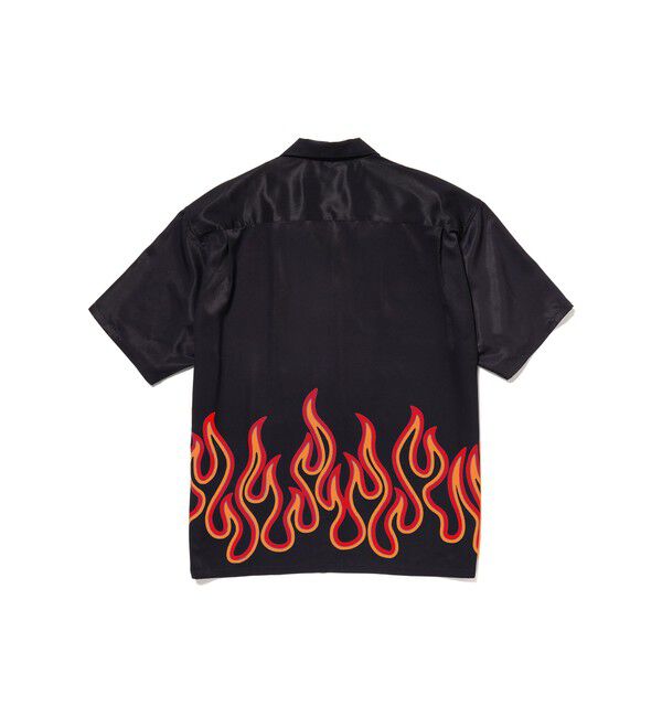 BEAMS「ファイヤーパターン オープンカラーシャツ」|シャツ・ブラウス|