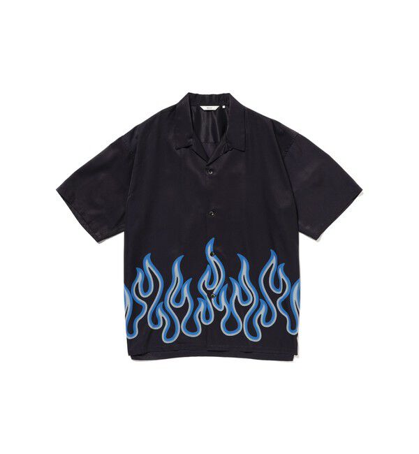 BEAMS「ファイヤーパターン オープンカラーシャツ」|シャツ・ブラウス|