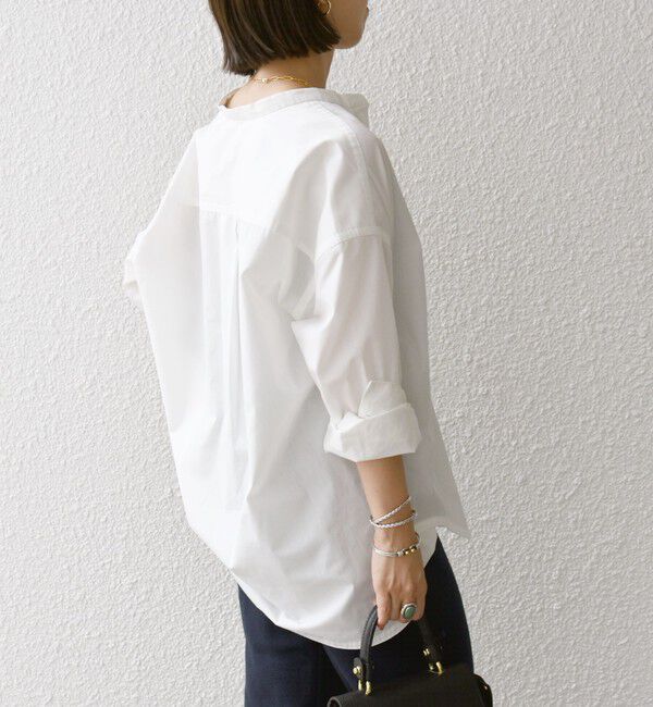 SHIPS any「SHIPS any:〈洗濯機可能〉REPREVE バンド カラー シャツ」|シャツ・ブラウス|