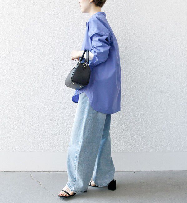 SHIPS any「SHIPS any:〈洗濯機可能〉REPREVE バンド カラー シャツ」|シャツ・ブラウス|