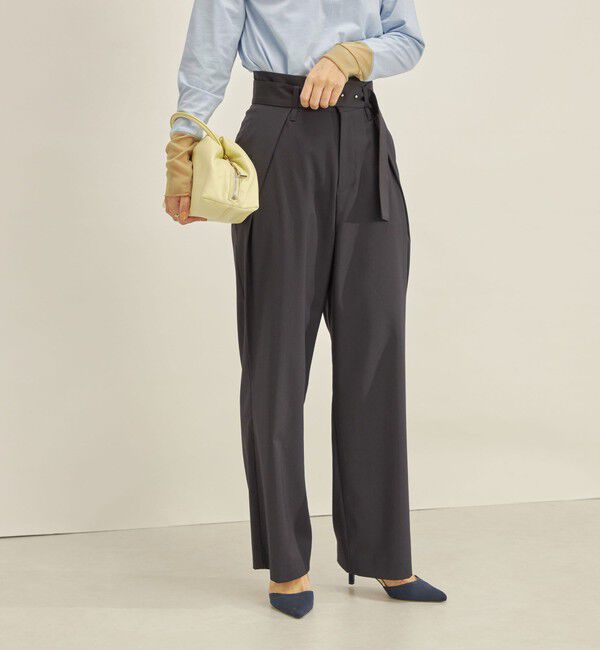 SHIPS for women「Paulo Oliveira ベルト タック パンツ ◇」|その他|