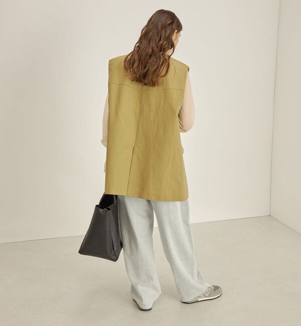 SHIPS for women「綿麻 カルゼ ダブルブレスト ジレ ◇」|ベスト・ジレ|