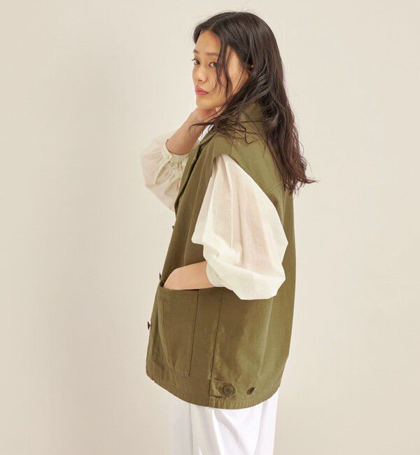 SHIPS for women「Odub:〈洗濯機可能〉ミリタリー ジレ◇」|ベスト・ジレ|