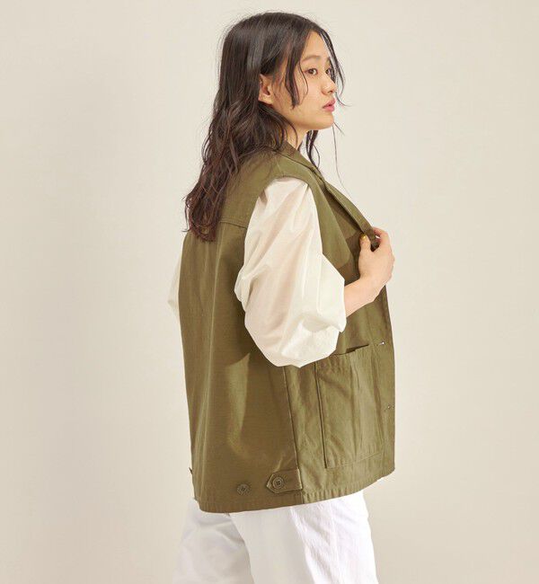 SHIPS for women「Odub:〈洗濯機可能〉ミリタリー ジレ◇」|ベスト・ジレ|