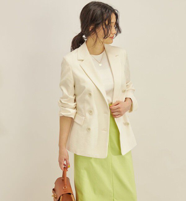 SHIPS for women「コットン リネン オックス ダブル ジャケット」|その他|