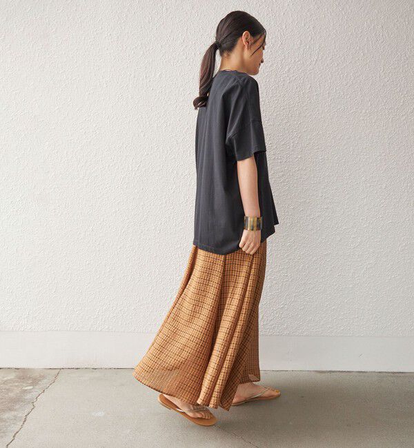 SHIPS for women「〈手洗い可能〉シアサッカー チェック ボリューム スカート◇」|スカート|