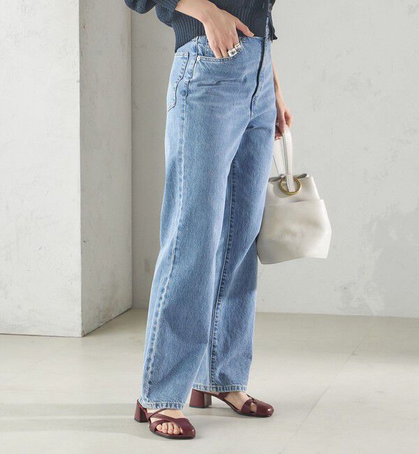 SHIPS for women「〈洗濯機可能〉ストレート フィット デニム パンツ」|デニム|