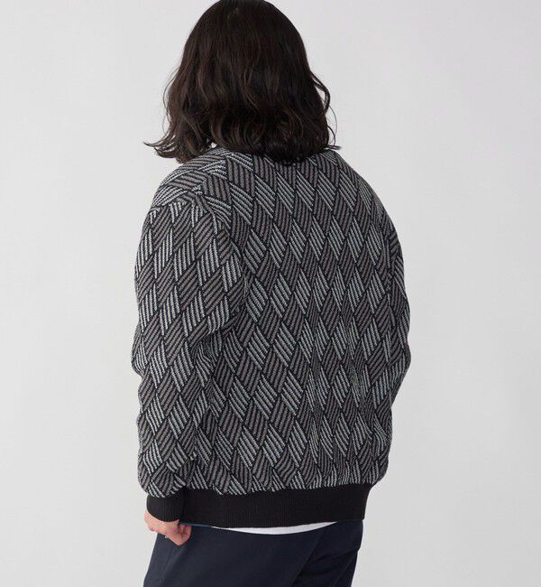 SHIPS「SHIPS: 〈手洗い可能〉ジオメトリック ジャカード カーディガン」|カーディガン|