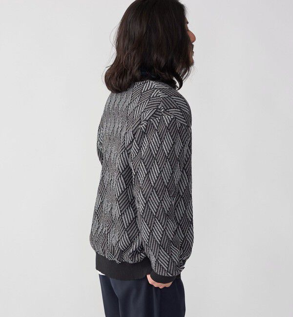 SHIPS「SHIPS: 〈手洗い可能〉ジオメトリック ジャカード カーディガン」|カーディガン|