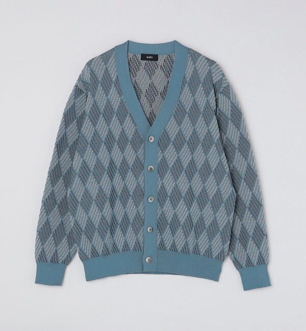 SHIPS「SHIPS: 〈手洗い可能〉ジオメトリック ジャカード カーディガン」|カーディガン|
