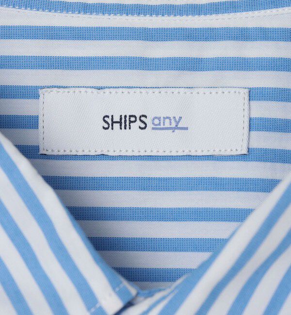 SHIPS any「SHIPS any: ブルーパレット ストライプ / ハケメ リラックス レギュラーカラー シャツ◇」|シャツ・ブラウス|