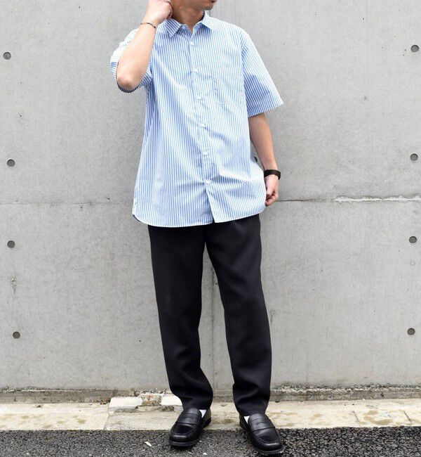 SHIPS any「SHIPS any: ブルーパレット ストライプ / ハケメ リラックス レギュラーカラー シャツ◇」|シャツ・ブラウス|