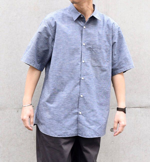 SHIPS any「SHIPS any: ブルーパレット ストライプ / ハケメ リラックス レギュラーカラー シャツ◇」|シャツ・ブラウス|