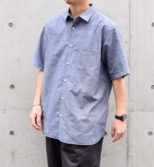 SHIPS any「SHIPS any: ブルーパレット ストライプ / ハケメ リラックス レギュラーカラー シャツ◇」|シャツ・ブラウス|