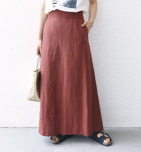 SHIPS for women「〈手洗い可能〉麻混 フレア マキシ スカート 」|スカート|