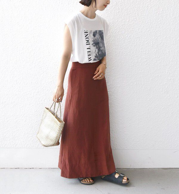 SHIPS for women「〈手洗い可能〉麻混 フレア マキシ スカート 」|スカート|