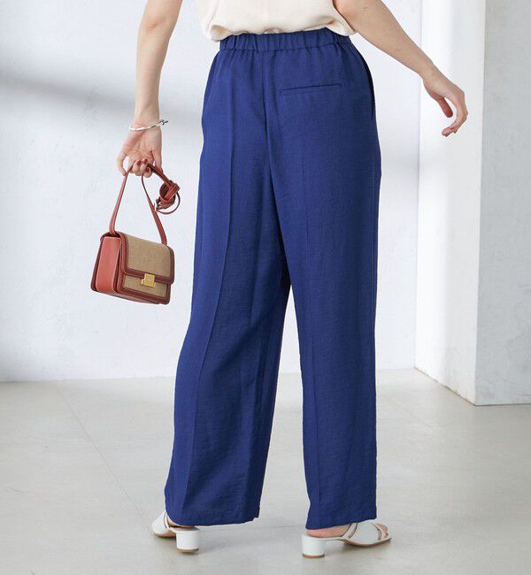 SHIPS for women「〈手洗い可能〉麻混 タック ワイド パンツ」|その他|