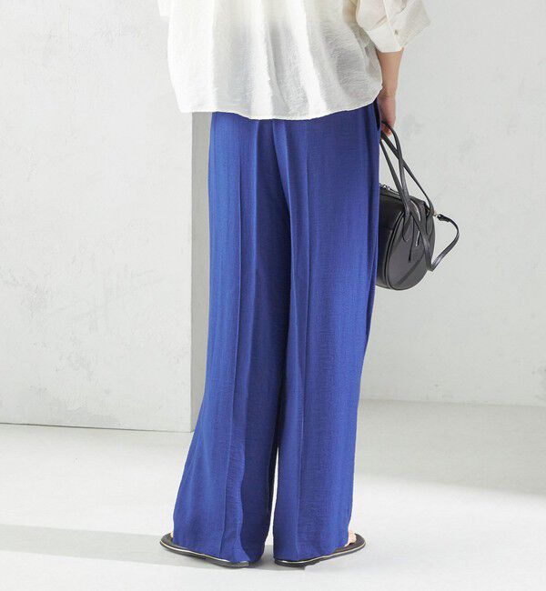 SHIPS for women「〈手洗い可能〉麻混 タック ワイド パンツ」|その他|