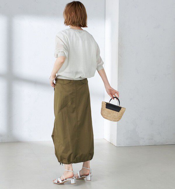 SHIPS for women「〈手洗い可能〉シアー ラメ 半袖 サマー ニット」|ニット・セーター|