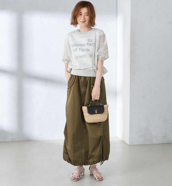 SHIPS for women「〈手洗い可能〉シアー ラメ 半袖 サマー ニット」|ニット・セーター|