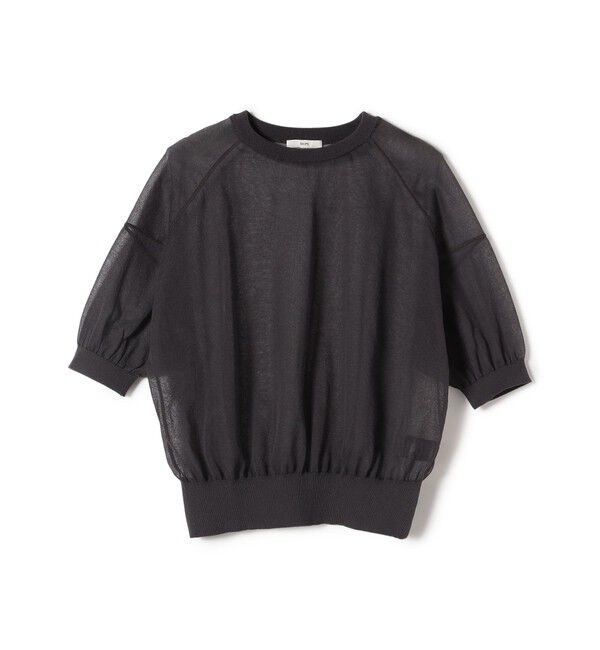 SHIPS for women「〈手洗い可能〉シアー ラメ 半袖 サマー ニット」|ニット・セーター|