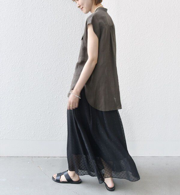 SHIPS for women「〈手洗い可能〉レオパード / 無地 ギャザー スカート」|スカート|